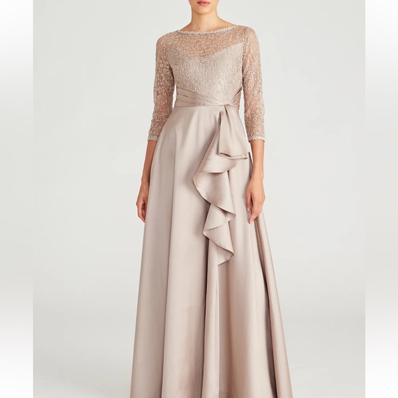 Theia Dresses & Skirts - Theia Zola Bateau Mikado Lace Gown